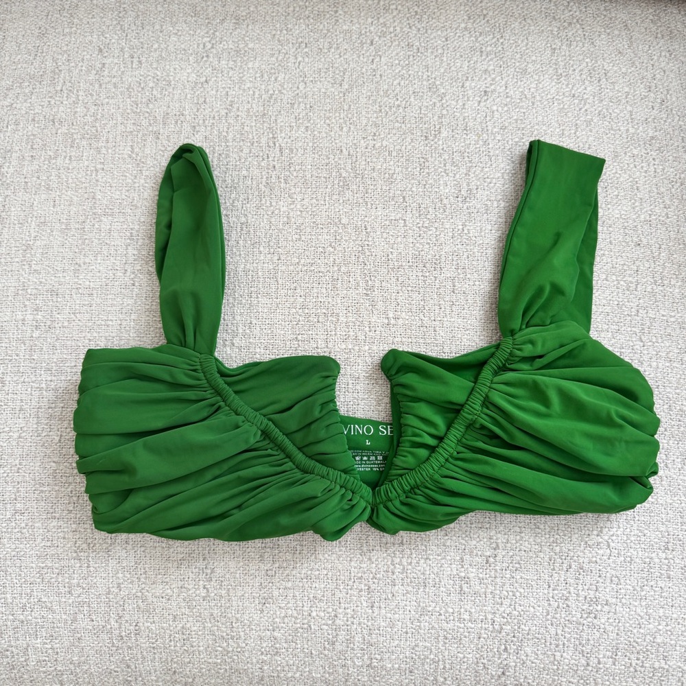 Divino Seas Green Bikini Top